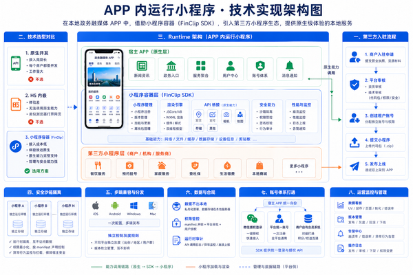 如何为自有APP构建一个小程序运行环境，让第三方合作伙伴以小程序的形式入驻，打造一个私有化的小程序开放平台