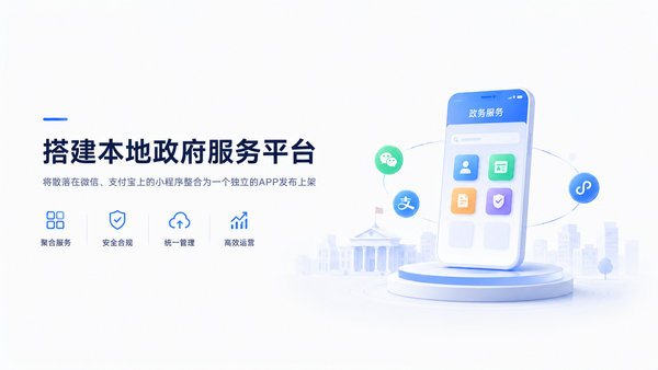技术实践——如何搭建一个本地政府服务平台，将散落在微信、支付宝上的小程序整合为一个独立的APP发布上架