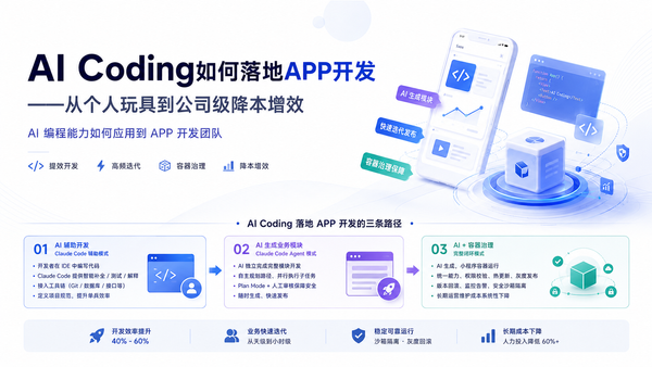 AI Coding如何落地APP开发——从个人玩具到公司级降本增效