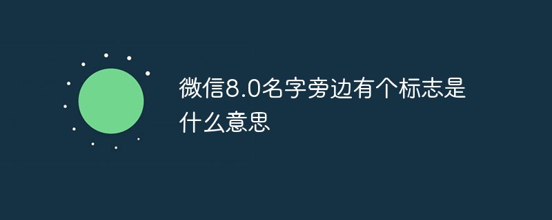 微信 8.0 中名字旁边标志的含义解析